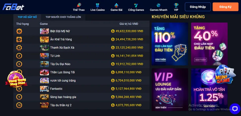 J7BET trên điện thoại di động